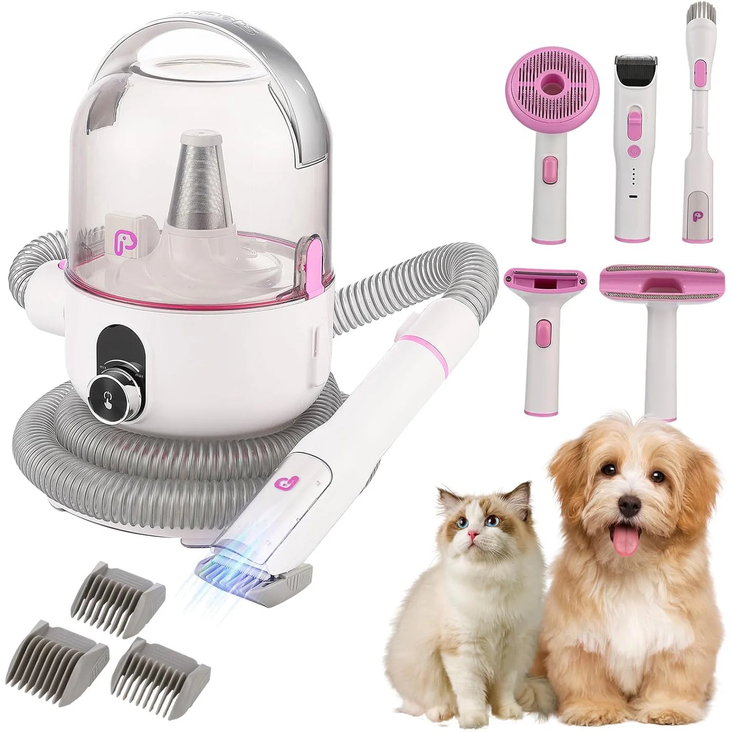 HiMISS Pet Grooming Kit With 2L Vacuum And 5 Tools