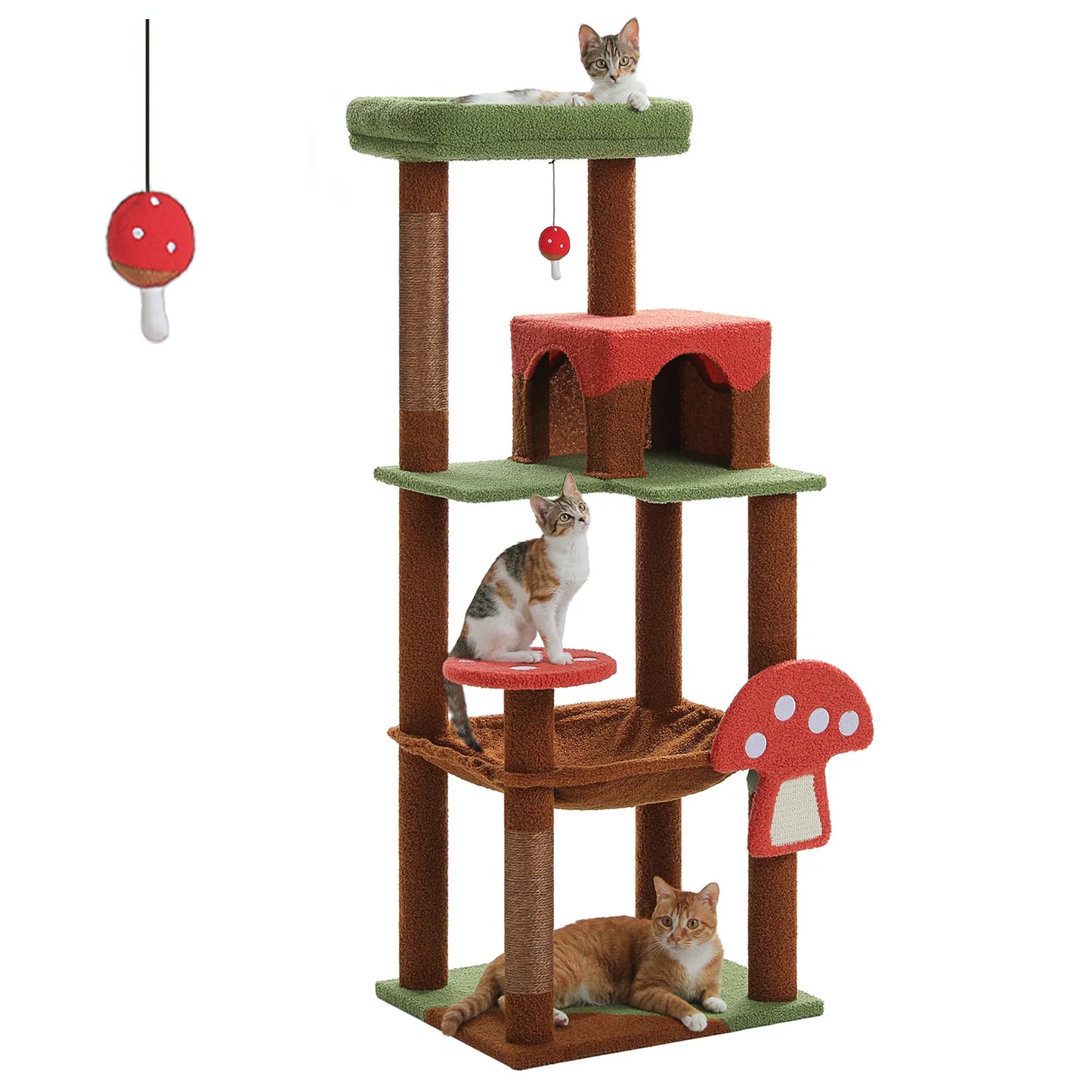 PAWZ Road PremiumQuality UltraDurable MultiLevel CatTree Structure ScratchingPosts Condo Included
