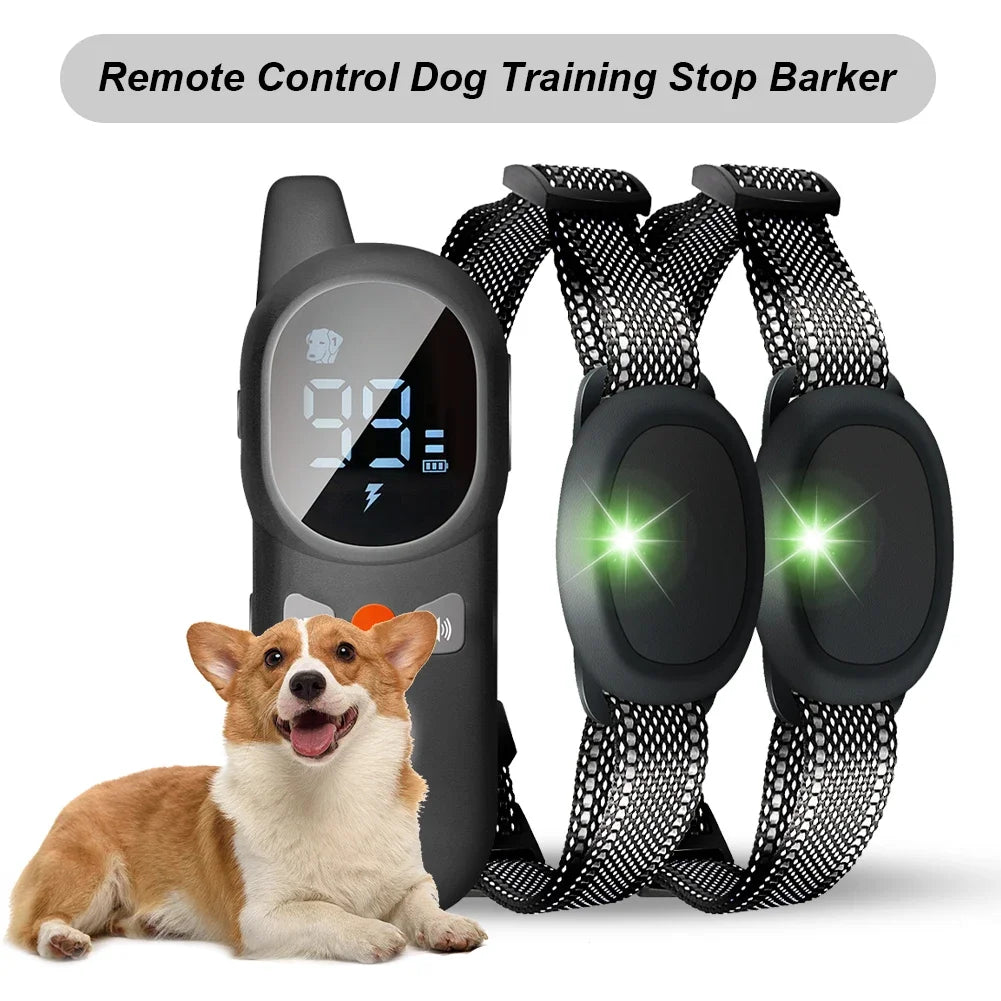 Electric Dog Training Collar With Remote Control Waterproof Vibration Sound Static Shock For All Dogs
