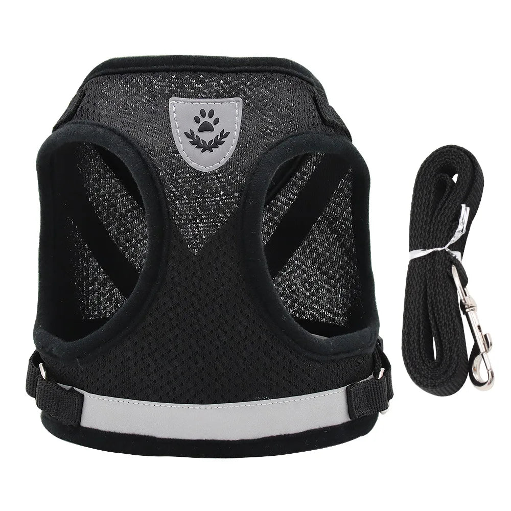YTYINCN Adjustable Dog And Cat Harness And Leash Set Vest Harness For Pets With Reflective Straps