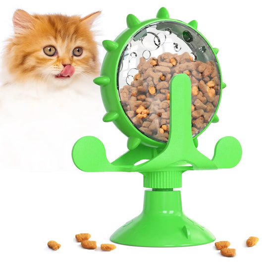 YTYIN Dog Cat Interactive Wheel Toy Leaking Food Slow Feeder