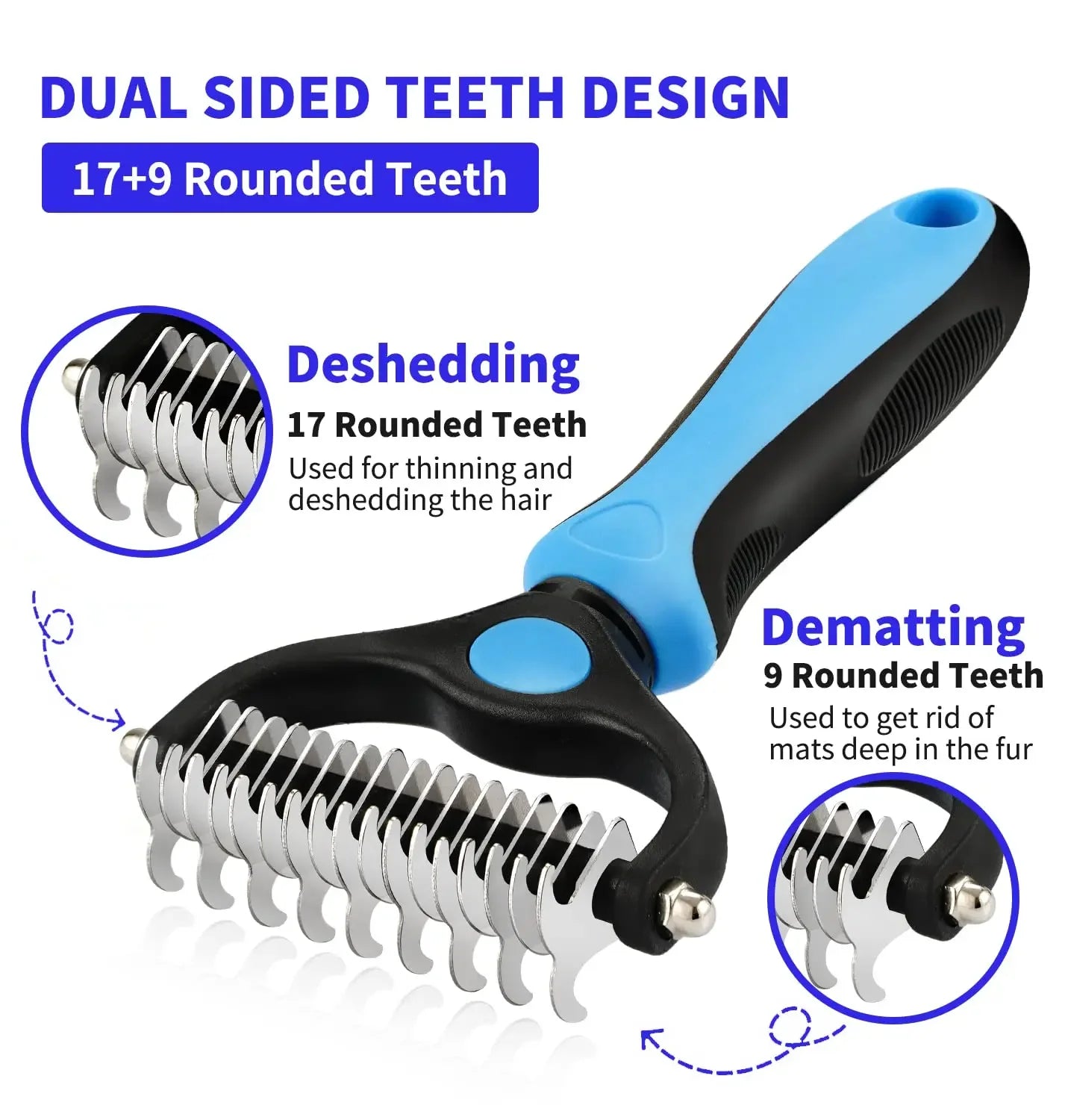 YOUSE ProfessionalGradeDesheddingBrush For Dogs And Cats Premium Fur Removal Solution