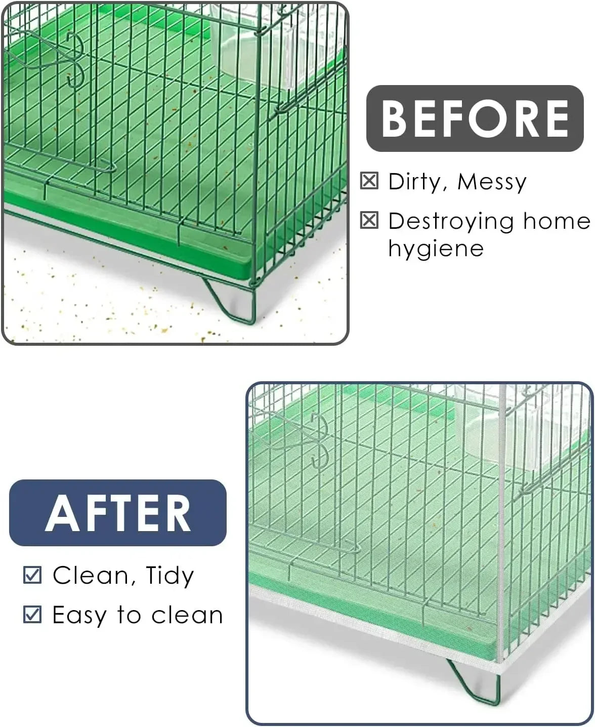 Mesh Bird Cage Cover Net for Easy Cleaning Parrot Cage