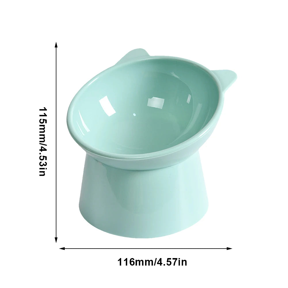 DIAMRI Elevated Tilted Cat Bowl Non-Slip Raised Food And Water Dish For Flat-Faced Cats