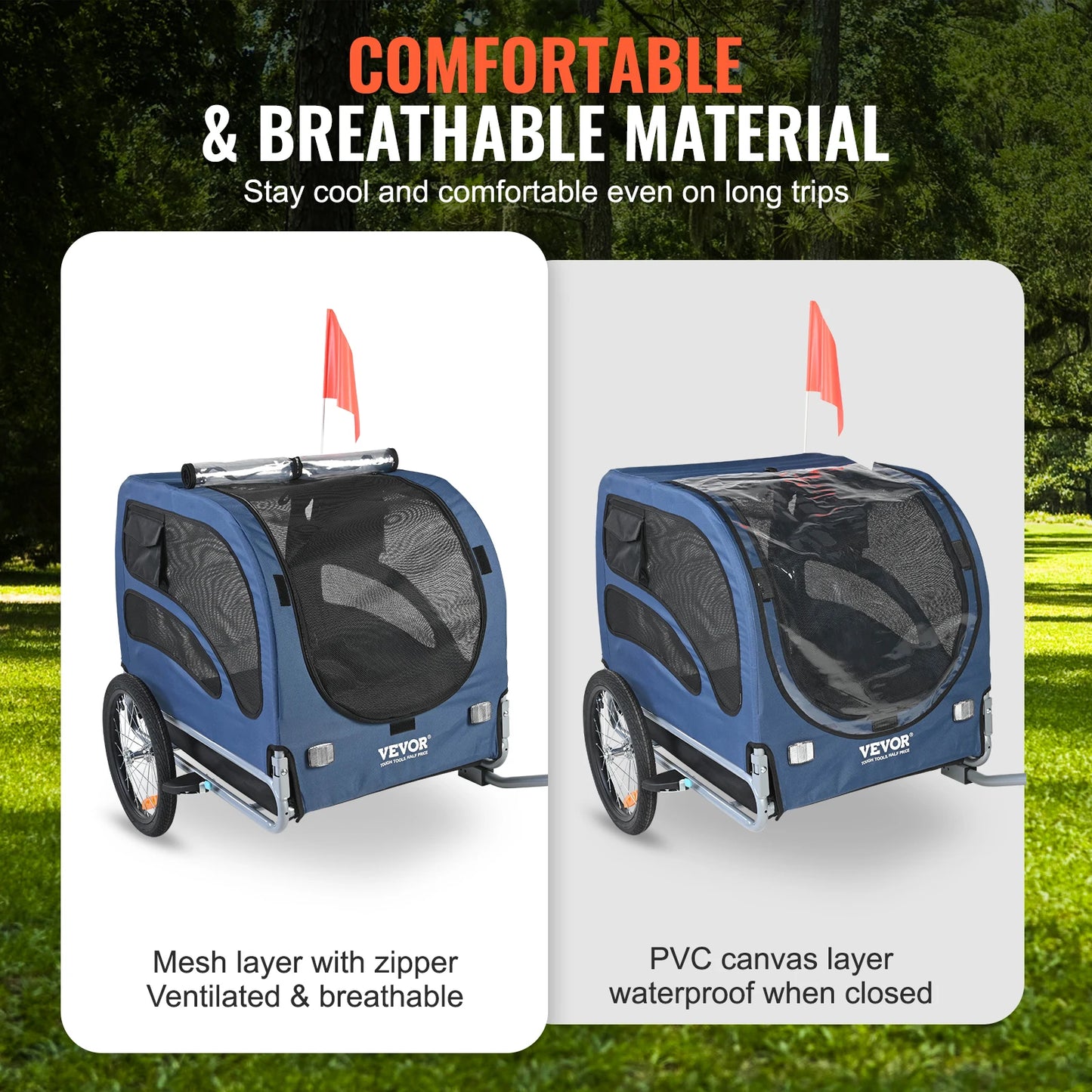 PremiumQuality Durable Universal Dog Bicycle Trailer Carrier With Reflectors Coupler