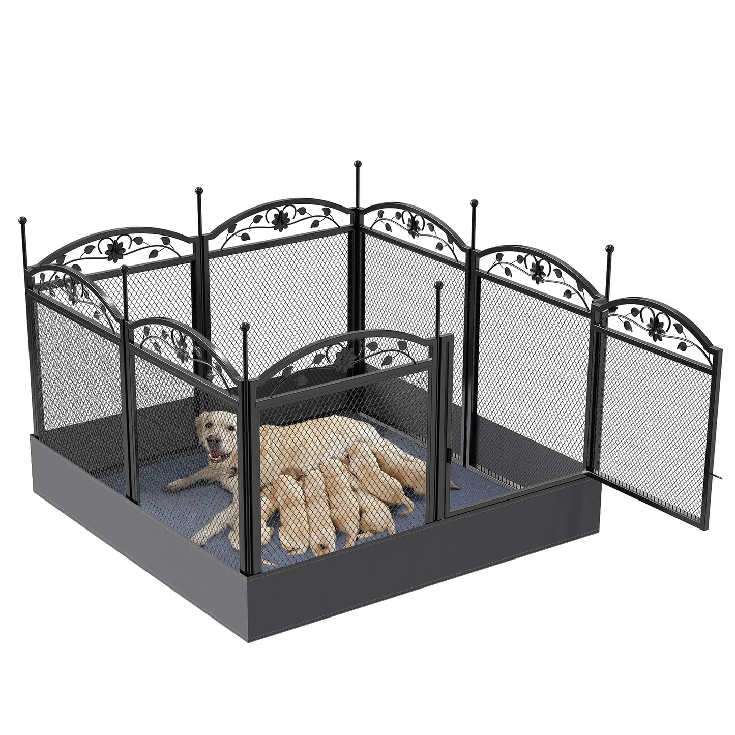 Borwar Heavy Duty Dog Playpen Exercise Enclosure Whelping Pen
