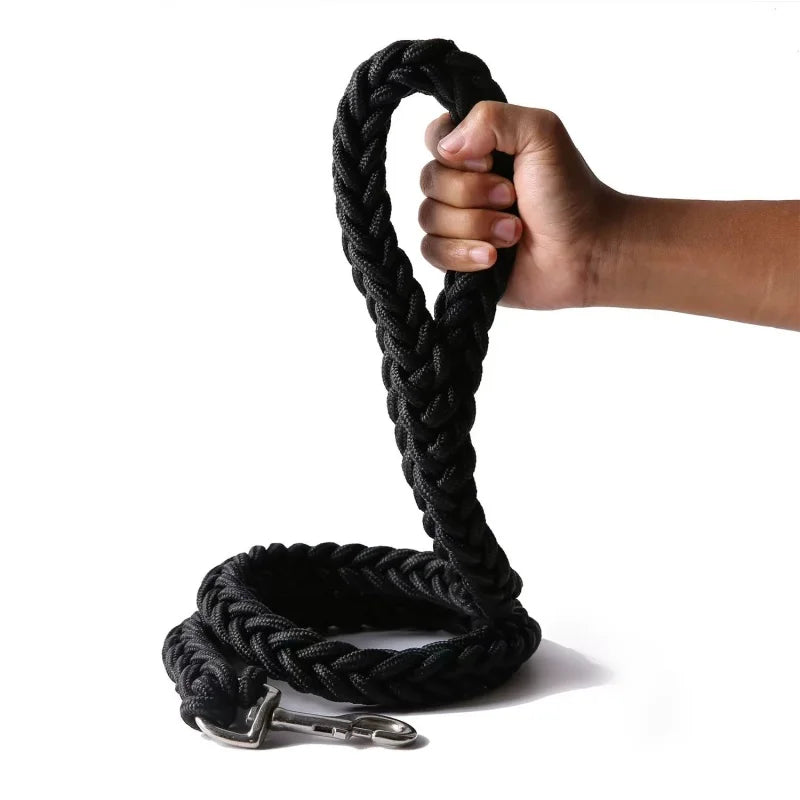 NONECN Nylon Braided Dog Leash Traction Rope For Bulldog Rottweiler