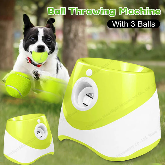 Automatic Dog Ball Launcher Interactive Fetch Machine 3 Balls