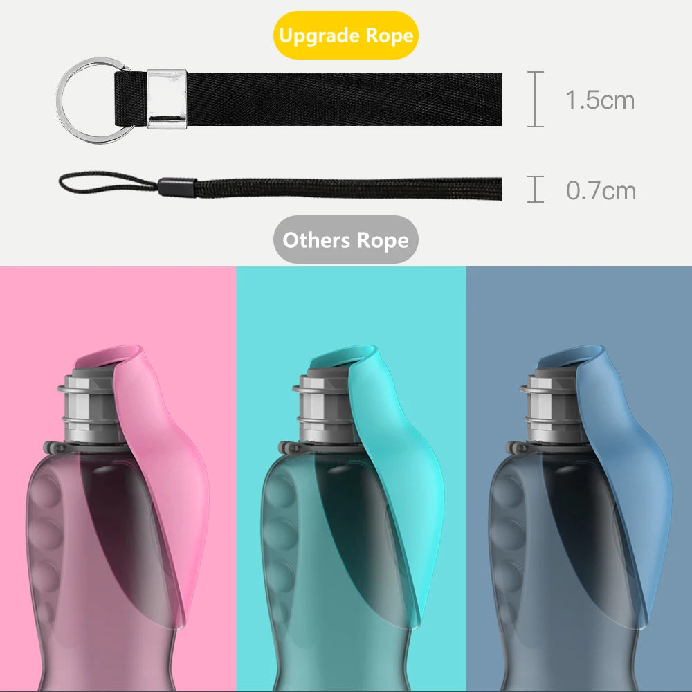 Holapet Portable Dog Water Bottle For Dogs And Cats Outdoor Travel Drinking Bowl Accessory