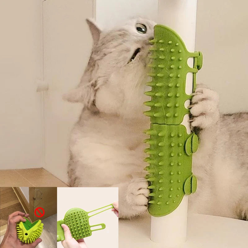 Silicone Cat Grooming Comb Self Cleaning Hair Removal Brush