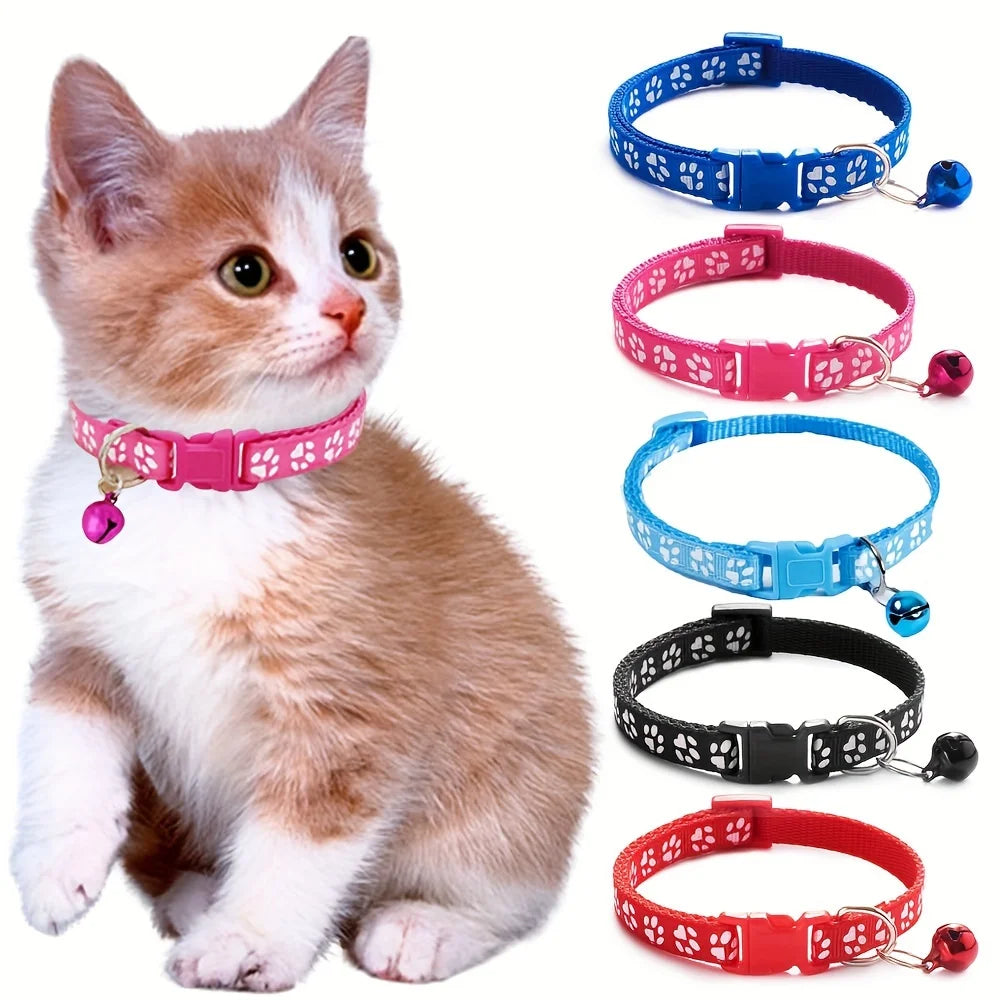 NONED Colorful Bell Cat Collar Adjustable For Cats