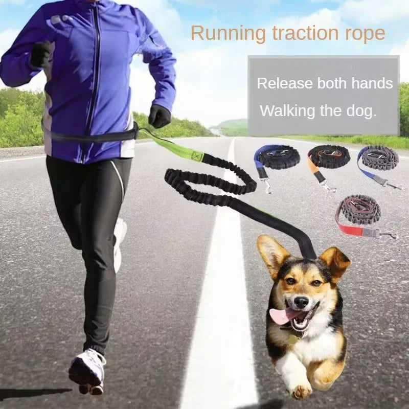 NONECN Adjustable Hands Free Dog Leash Waist Belt for Walking