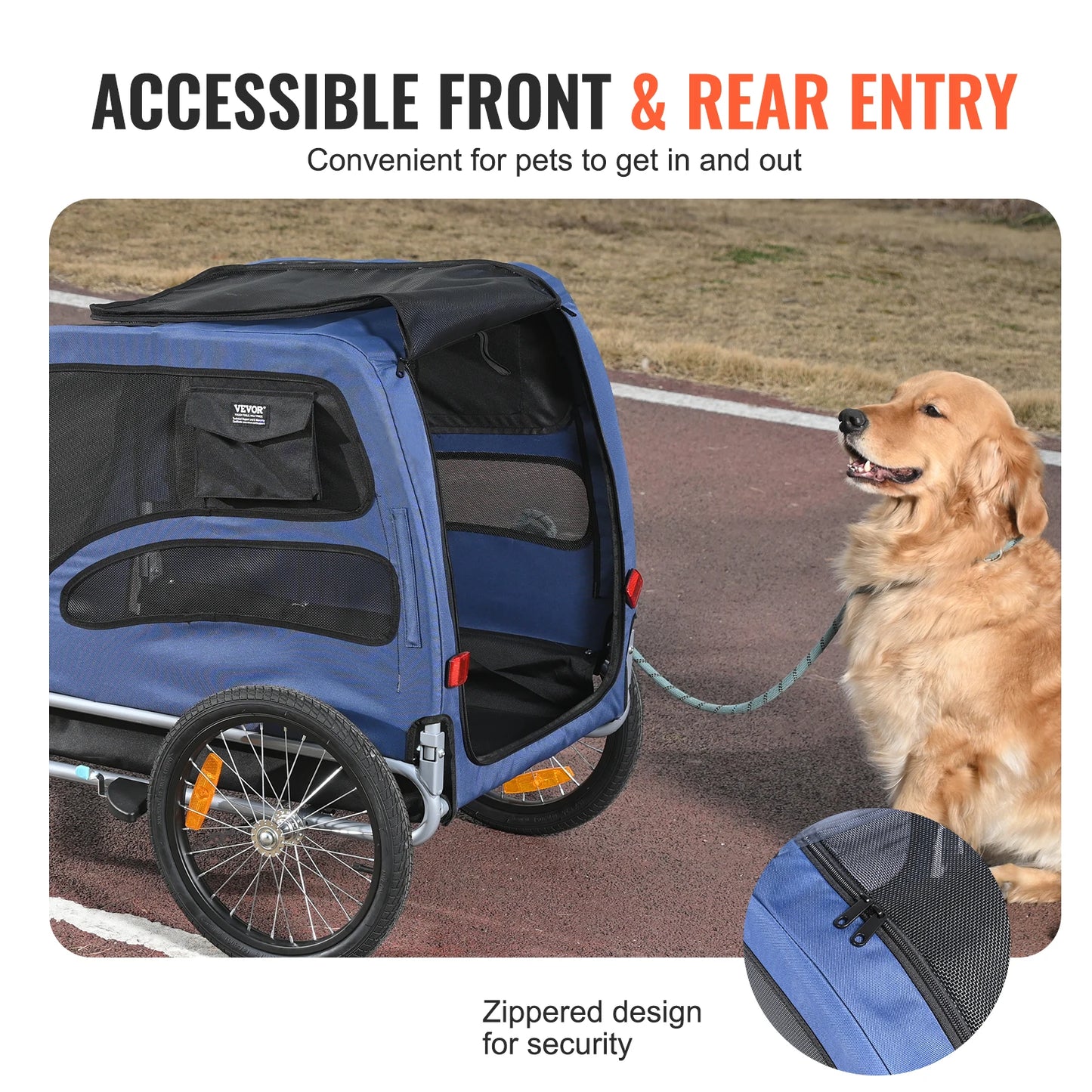 PremiumQuality Durable Universal Dog Bicycle Trailer Carrier With Reflectors Coupler