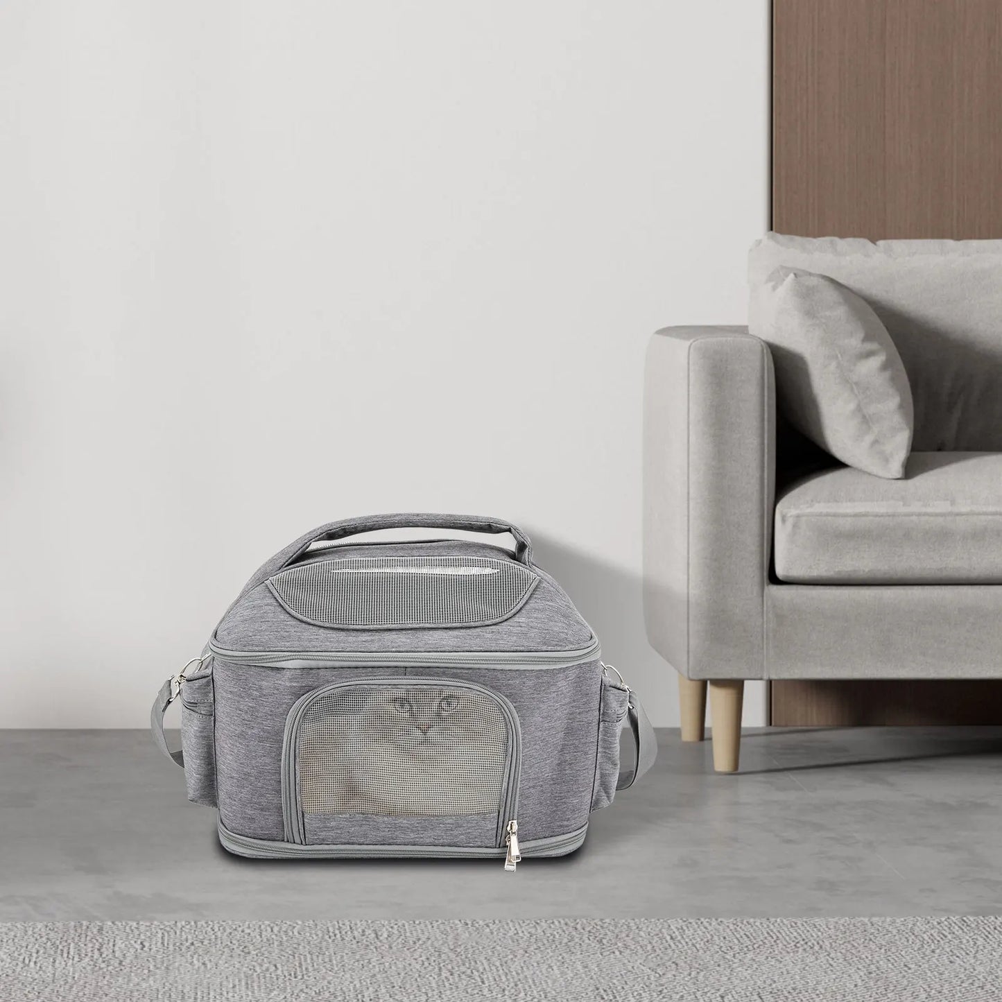 Breathable Portable Pet Backpack Foldable Tote For Dogs And Cats Travel Airlines Approved