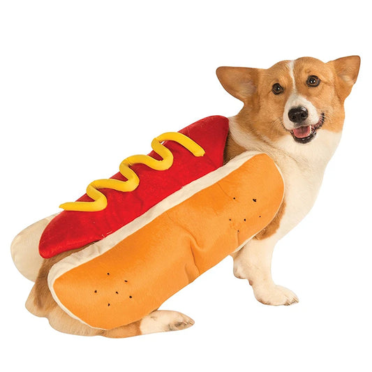 NONECN Hot Dog Sausage Dog Costume For Pets Adjustable Party Wear