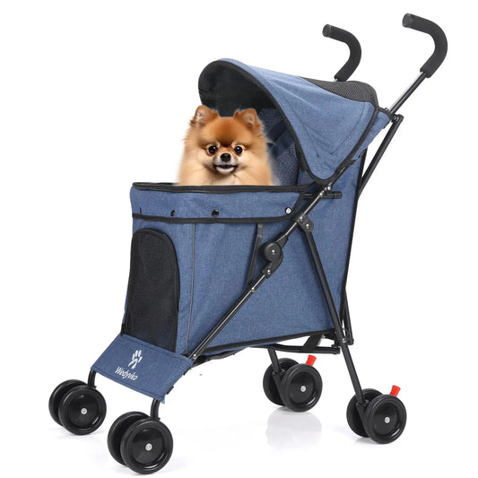 Travel Portable Dog Stroller For Small Dogs And Cats Pet Carrier With Easy Fold System