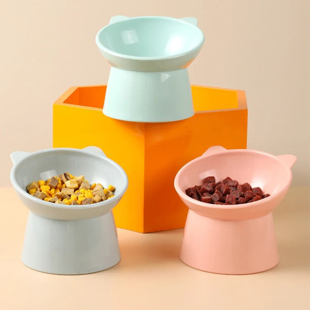 DIAMRI Elevated Tilted Cat Bowl Non-Slip Raised Food And Water Dish For Flat-Faced Cats