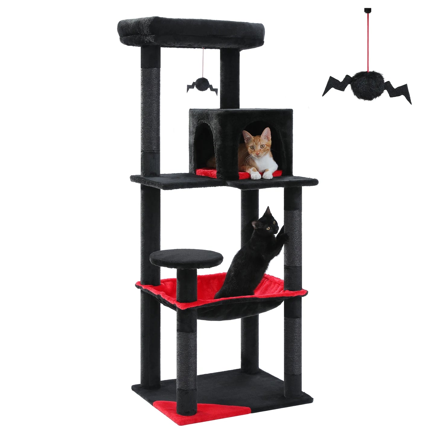 PAWZ Road Gothic Cat Tree Indoor Tower With UltraDurableSisalHammockWithWideBase