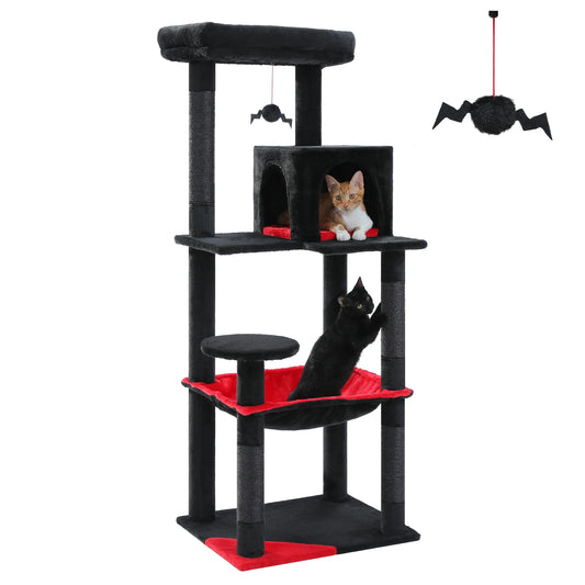 PAWZ Road Gothic Cat Tree Indoor Tower With UltraDurableSisalHammockWithWideBase