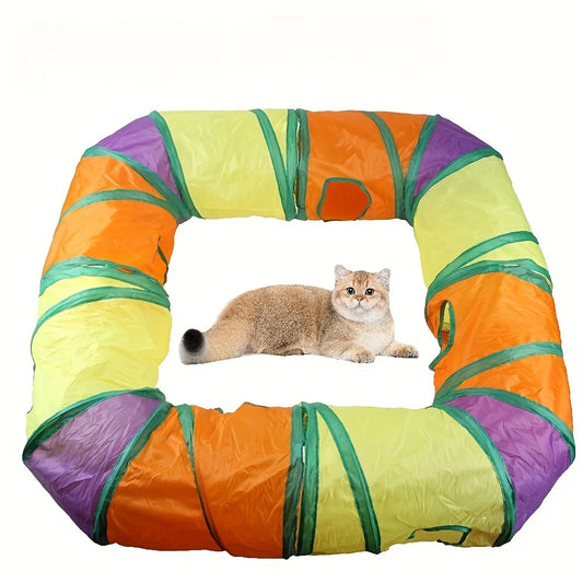Soft Premium Suede Cat Tunnels Set Deluxe 4 Pack Bundle
