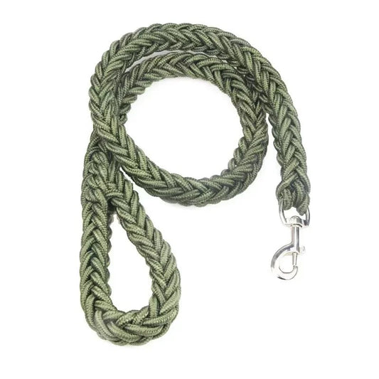 NONECN Nylon Braided Dog Leash Traction Rope For Bulldog Rottweiler