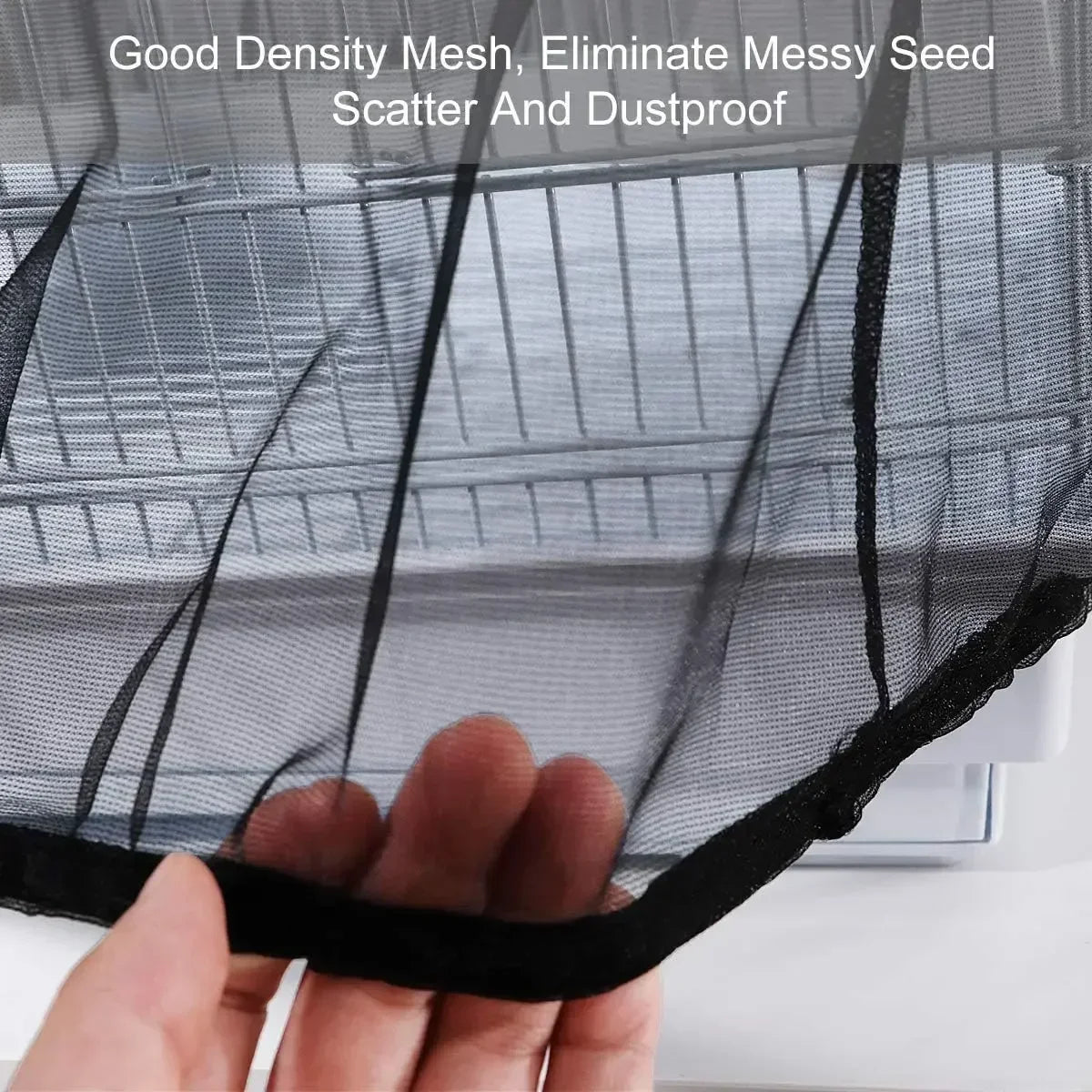 Mesh Bird Cage Cover Net for Easy Cleaning Parrot Cage