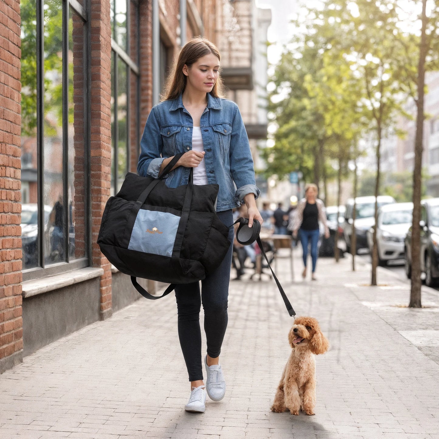 Dog Car Seat Travel Bed Carrier With ClipOn Leash Pockets