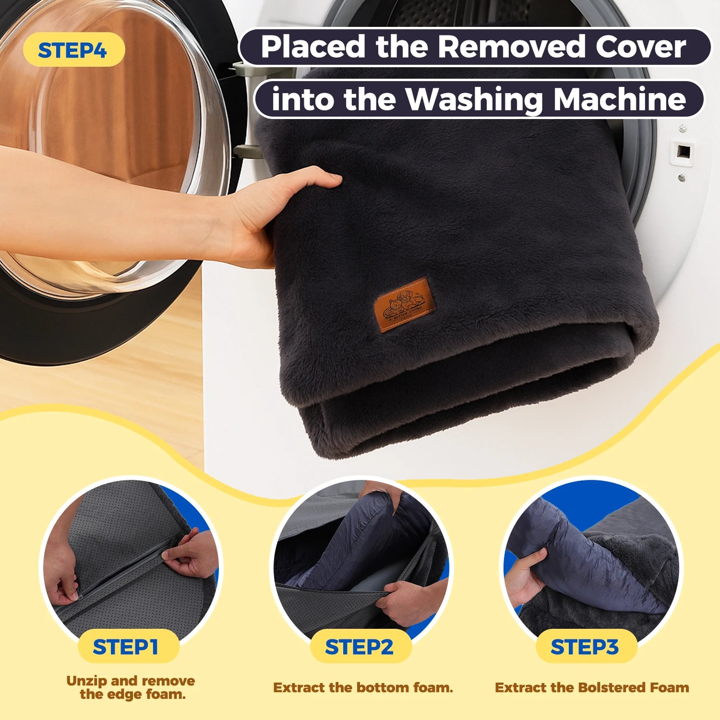 PAWZ Road Foldable Dog Bed Washable Non-Slip For Dogs