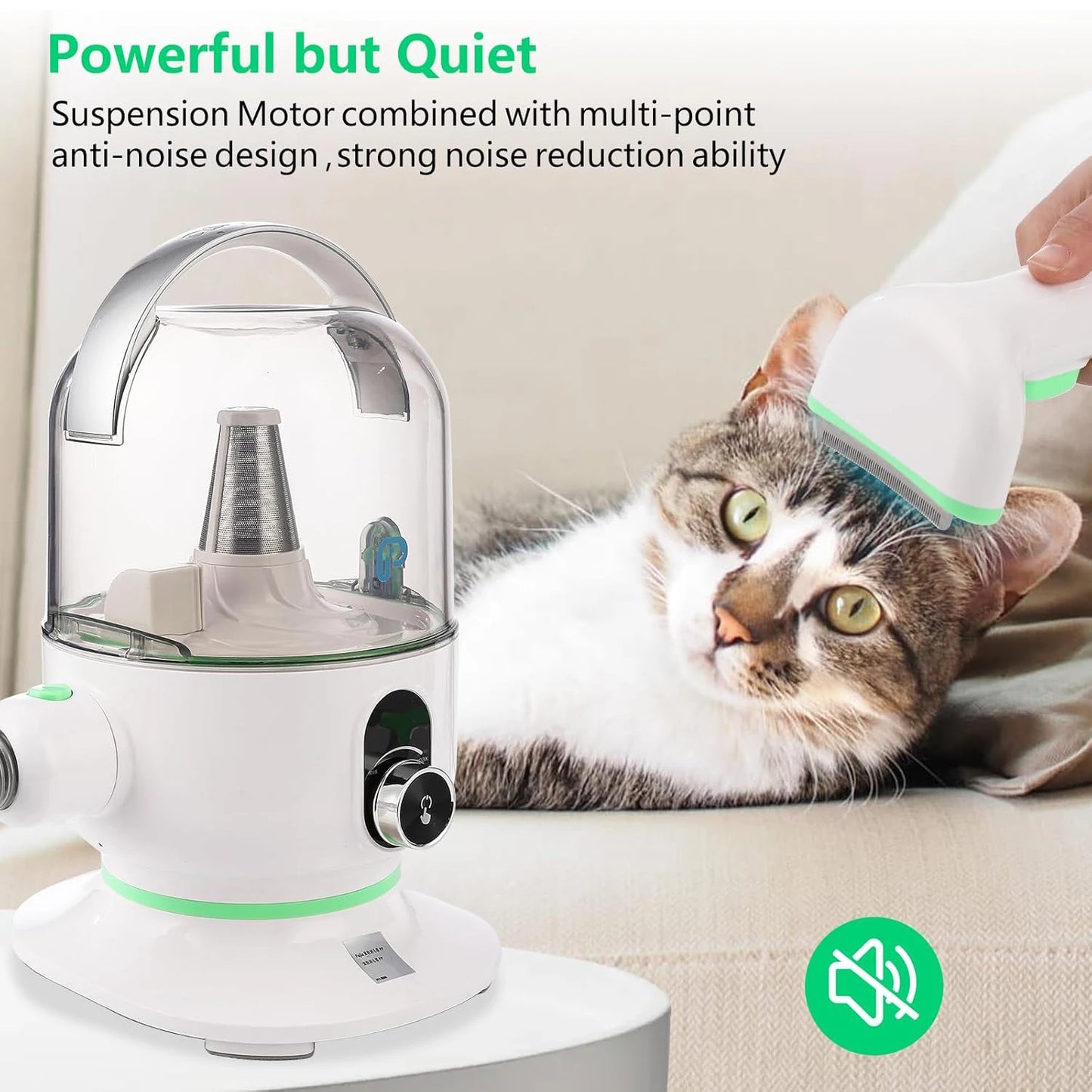 HiMISS Pet Grooming Kit With 2L Vacuum And 5 Tools