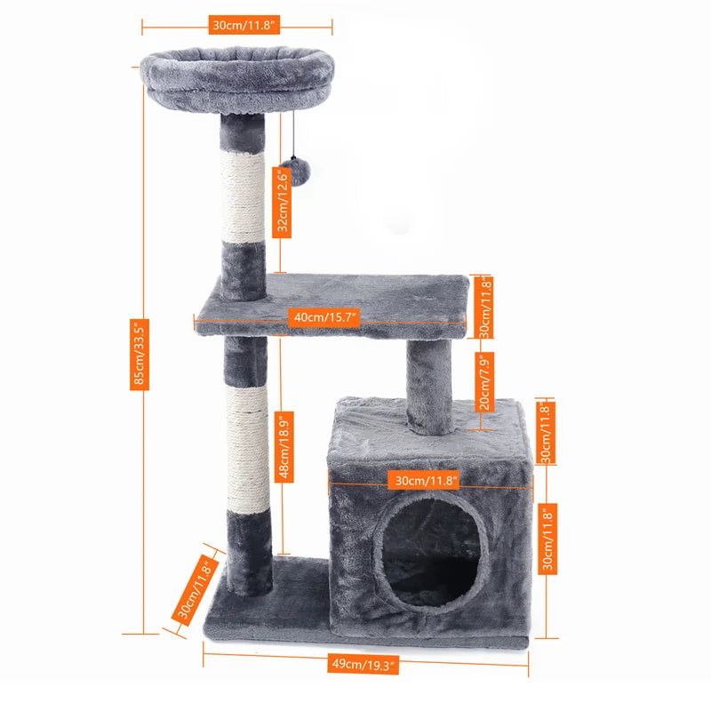 PAWZ Road Premium Cat Tree Tower Indoor Condo With Sisal-Scratching