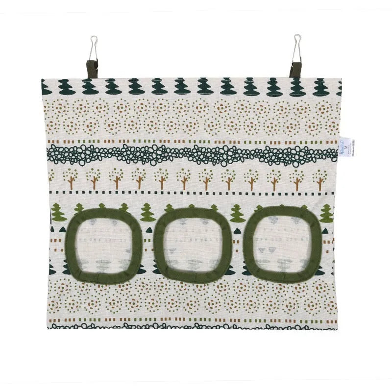 Hanging Hay Bag for Guinea Pigs and Small Animals Triple Hole Feeding Dispensers