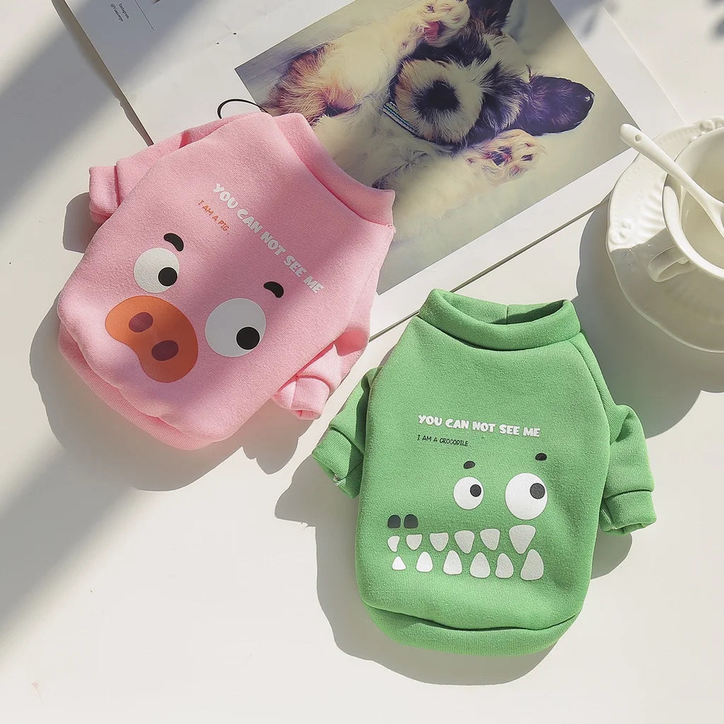 Cartoon Dog And Cat Sweater Pullover For Autumn And Winter