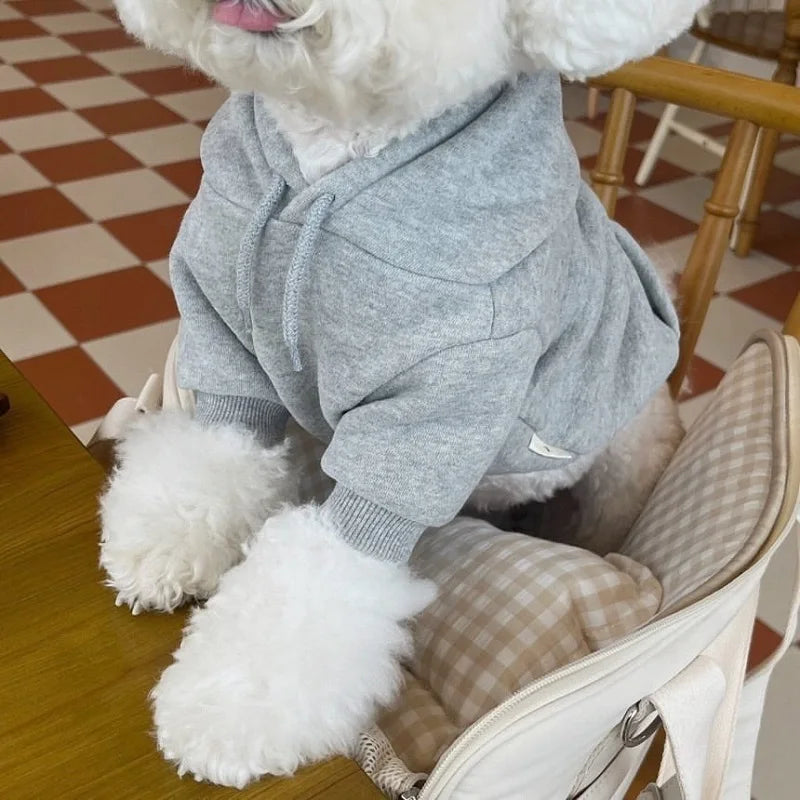 Winter Hoodie Dog Clothing Fashion Plush Outfit Costume For Dogs