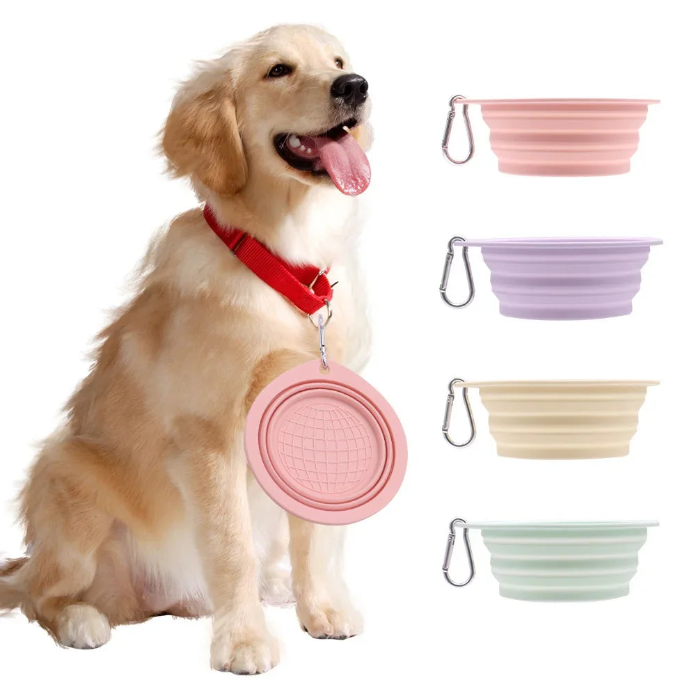 Portable Collapsible Foldable Dog Bowl Travel Water and Food Dish