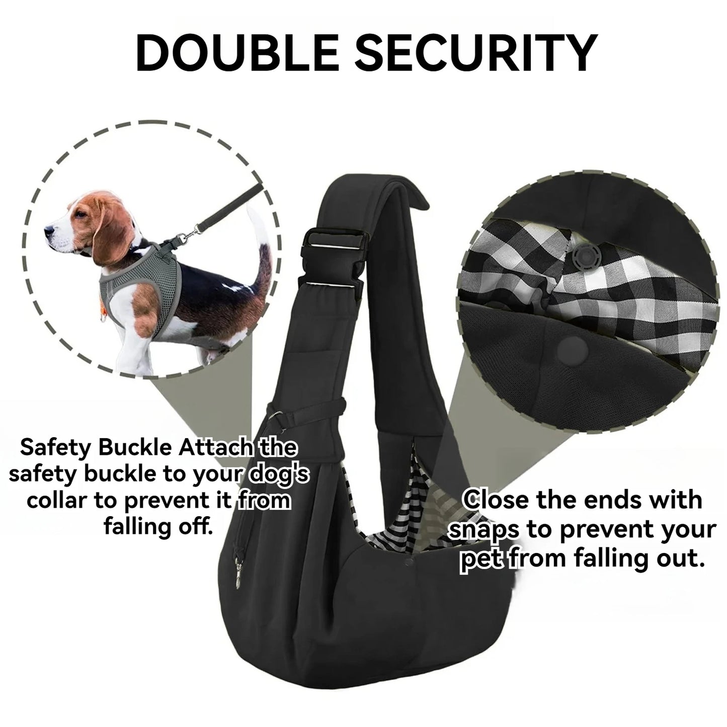 Hands Free Reversible Small Pet Sling Carrier Bag For Cats Dogs Comfort Travel Easy Use