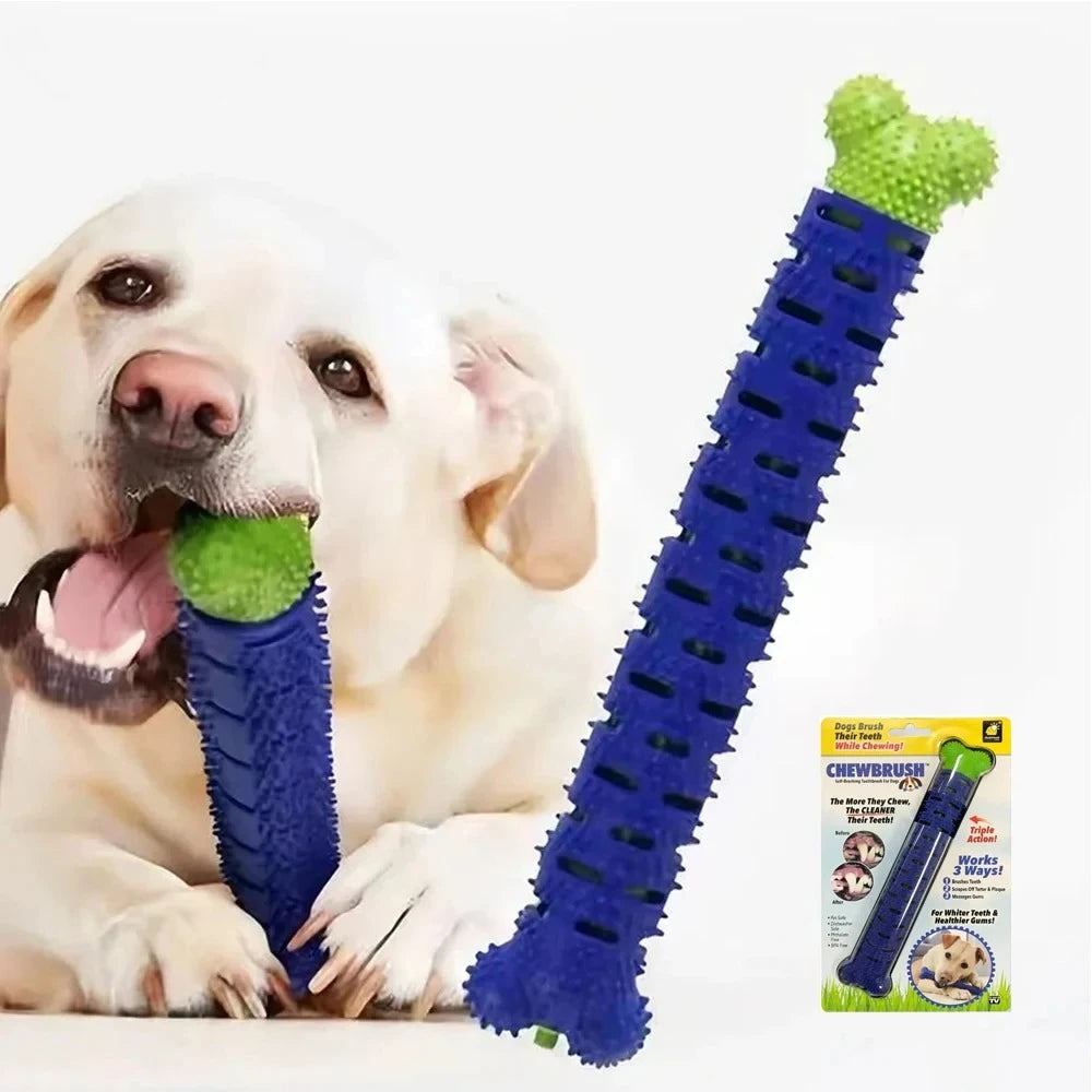 Dog Tooth Grinding Stick Food Grade Rubber Chew Toy For Teeth Cleaning Massager Pro