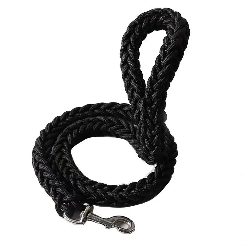 NONECN Nylon Braided Dog Leash Traction Rope For Bulldog Rottweiler