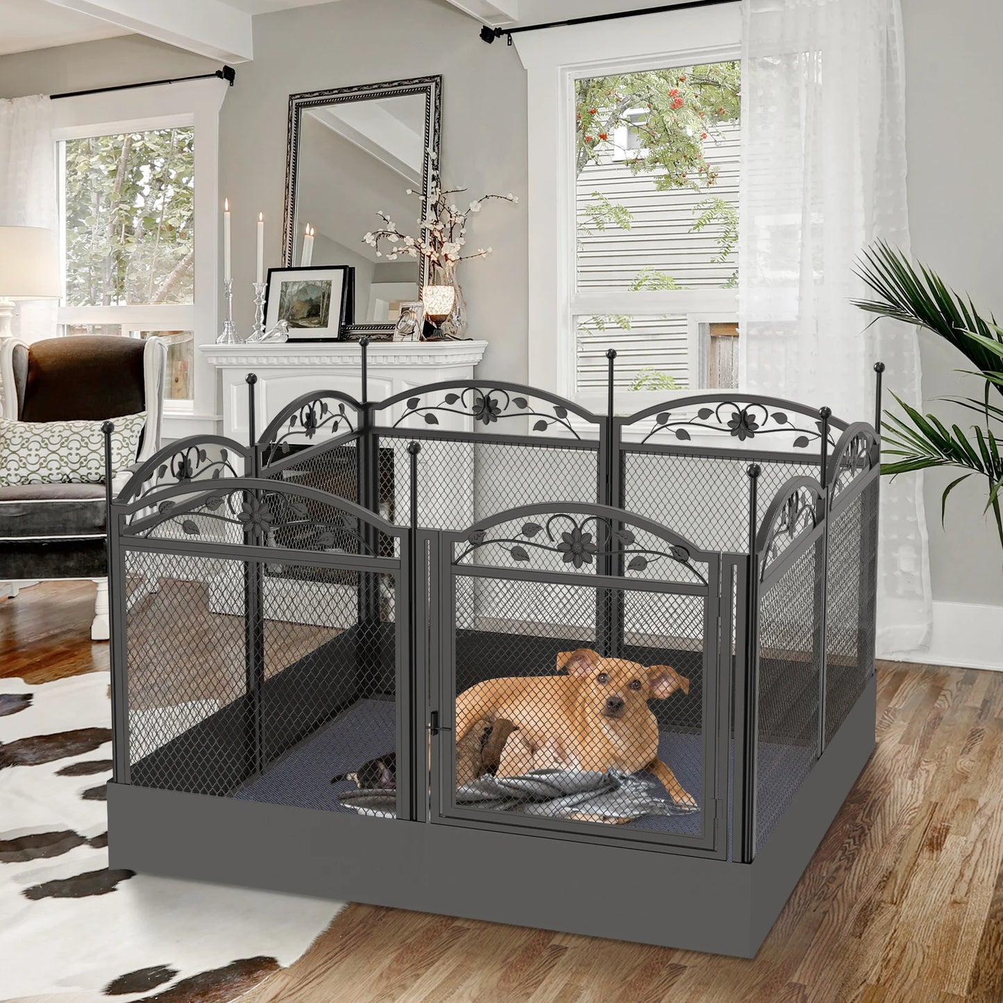 Borwar Heavy Duty Dog Playpen Exercise Enclosure Whelping Pen