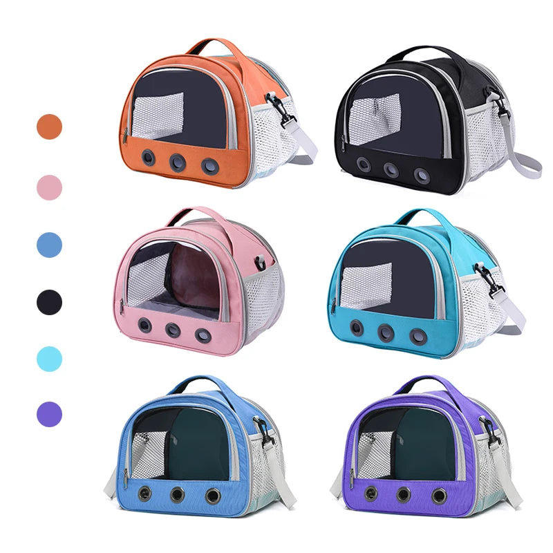 Portable Pet Carrier Bag With Breathable Mesh For Travel