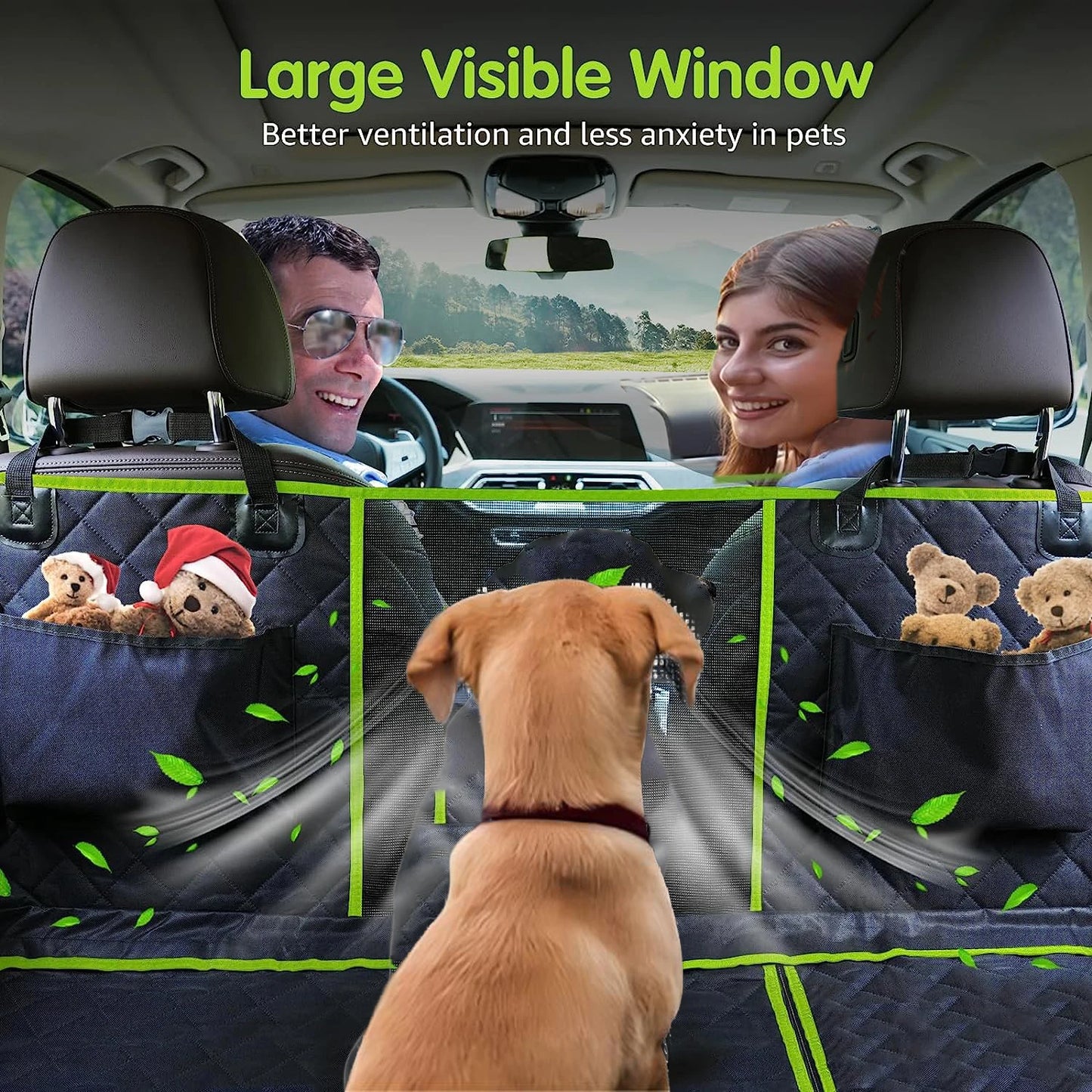 6-In-1 Dog Rear Seat Car Cushion Waterproof And Stain-Resistant