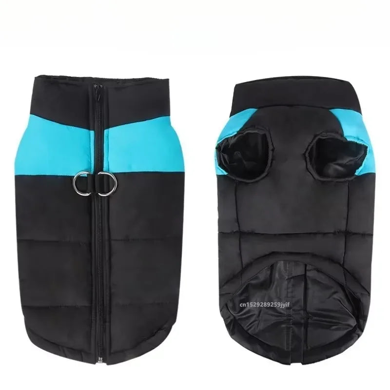 Waterproof Warm Dog Coat Winter Vest Padded Zipper Jacket